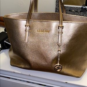 Michael Kors Gold Tote Bag